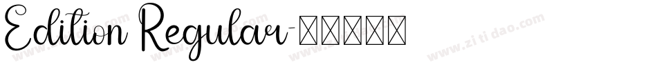 Edition Regular字体转换